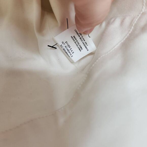 Silvia Tcherassi Cotton Blend Cropped Puff Sleeve Victoria Top White Size Large - Picture 9 of 12